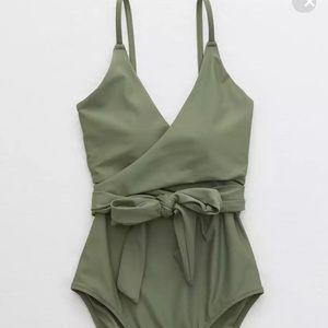 NWT Aerie Wrap One Piece Swimsuit medium long
